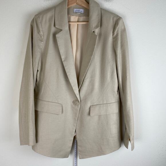 Evereve Brick Lane Natural Beige Linen Blazer Size S - Picture 6 of 11